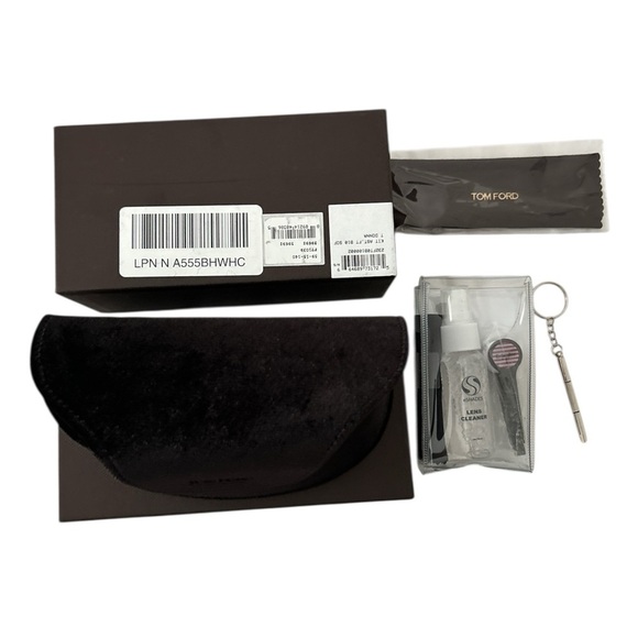 Tom Ford sunglasses case and cleaning kit